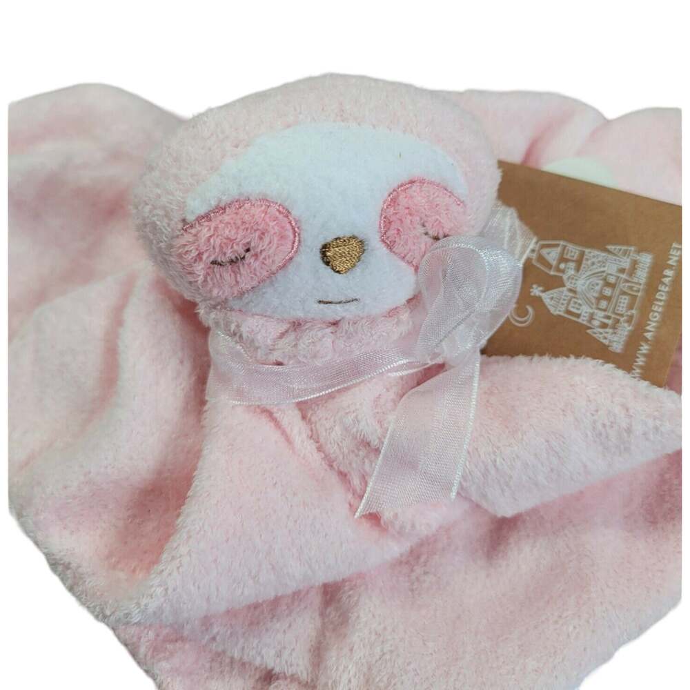 Baby Lovey Sloth Plush Corner Knots Comfort Security Blanket Angel Dear NEW